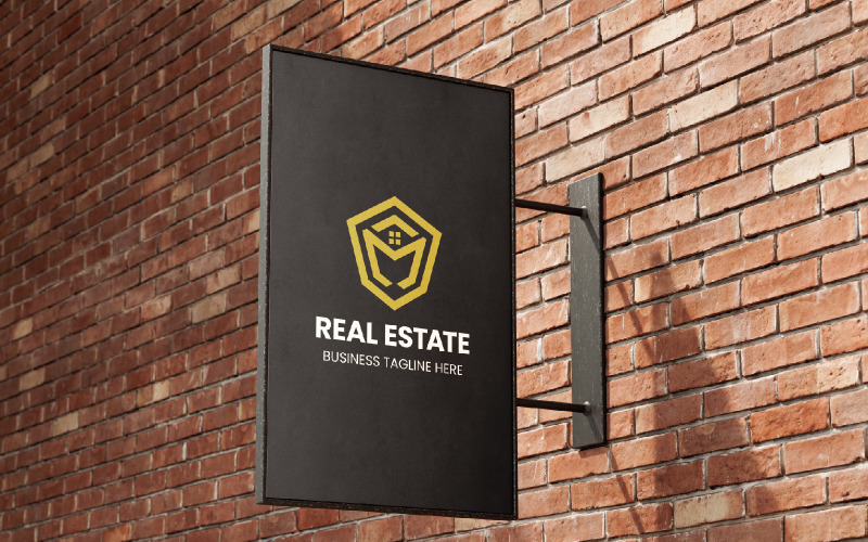 M Letter Real Estate Logo Logo Template