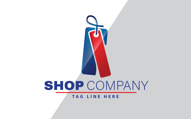 Shopping tag logo use for shop brand Logo Template