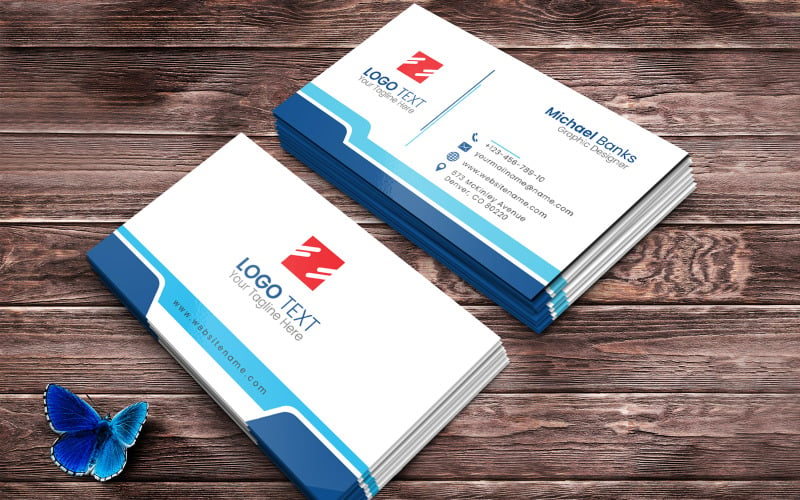 Simple creative Business Card Design Template Corporate Identity