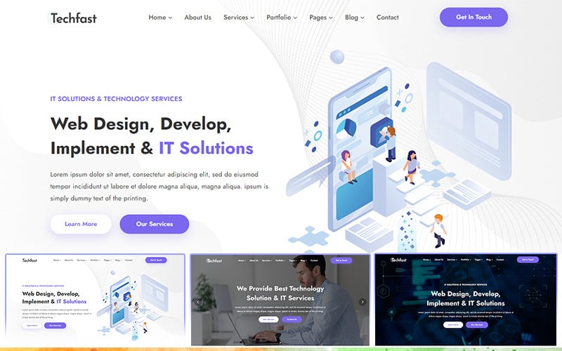 Techfast - Business Services & IT Solutions Multipurpose HTML5 Website Template