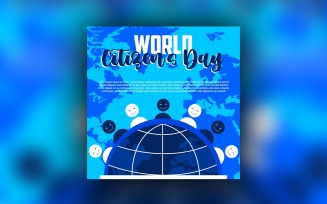 World Citizen's Day Social Media Post Design