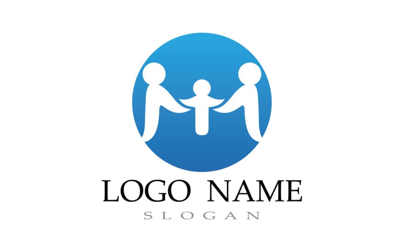 Family care people team success human community logo v14 Logo Template