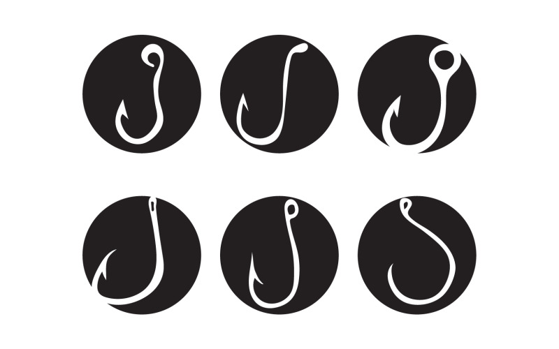 Hook fish logo template vector v.1 Logo Template