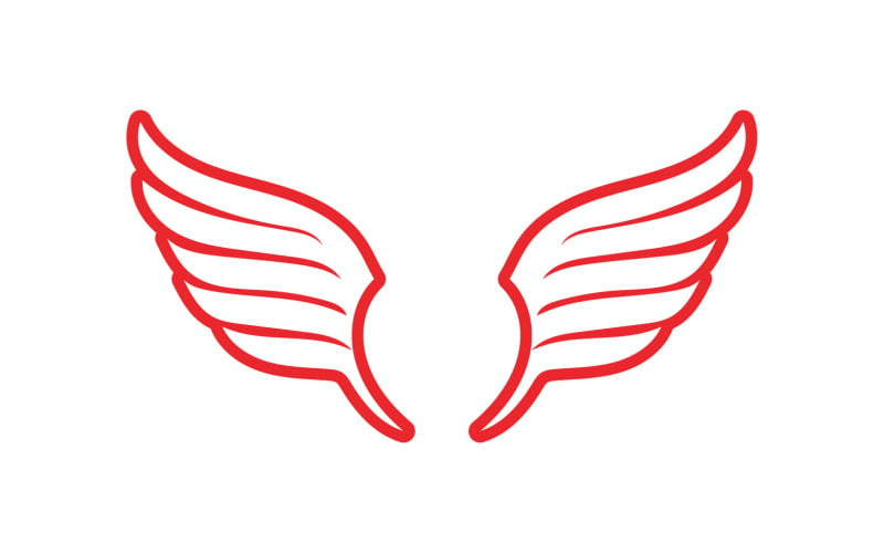 Wing falcon bird logo vector v.1 Logo Template
