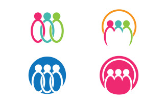 Family care people team success human character community logo v.29