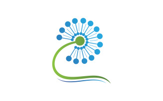 Dandelion flower beauty logo vector v.11