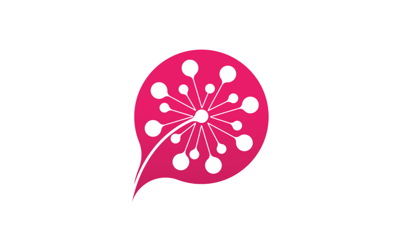 Dandelion flower beauty logo vector v.14 Logo Template
