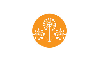 Dandelion flower beauty logo vector v.18