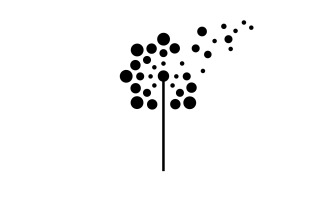 Dandelion flower beauty logo vector v.2