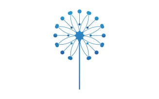 Dandelion flower beauty logo vector v.7
