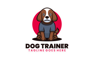 Dog Trainer Mascot Cartoon Logo