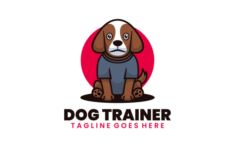 Dog Trainer Mascot Cartoon Logo Logo Template