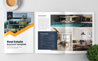 Real estate brochure template, Architecture Brochure Layout