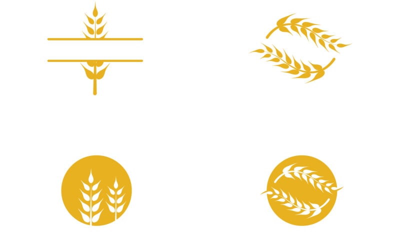 Wheat oat rice logo food v.2 Logo Template