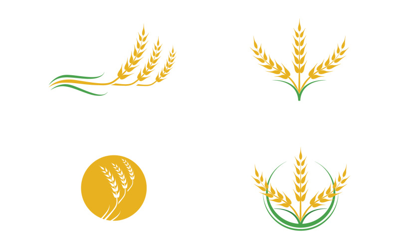 Wheat oat rice logo food v.3 Logo Template