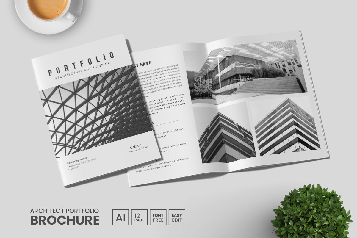 Kit Graphique #349853 Portfolio Architecture Web Design - Logo template Preview