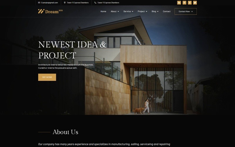 DreamHub Architecture HTML5 Template Website Template