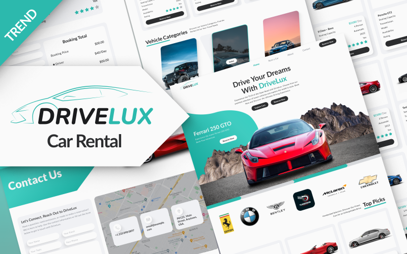 DriveLux - The Elegant HTML Template for Car Rental / Car Dealer - Drive in Style Website Template