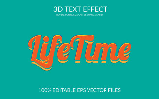 Life Time Editable Vector Text Effect