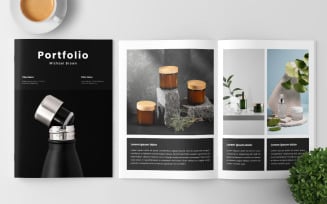 Minimalist design portfolio layout brochure template
