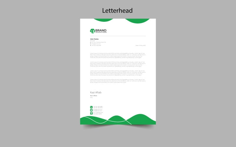 Modern Letterhead Pad Template Design Nice To See Fifteen Corporate Identity