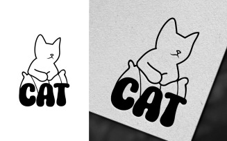 Pillow Cat Logo Design - Brand Identity