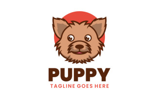 Puppy Head Mascot Cartoon Logo