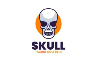 Skull Simple Mascot Logo Design 1
