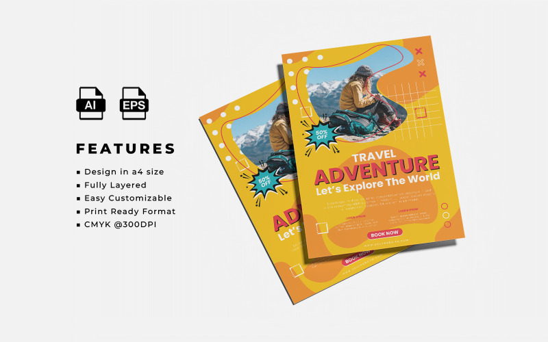 Travel Flyer Template Design 5 Corporate Identity