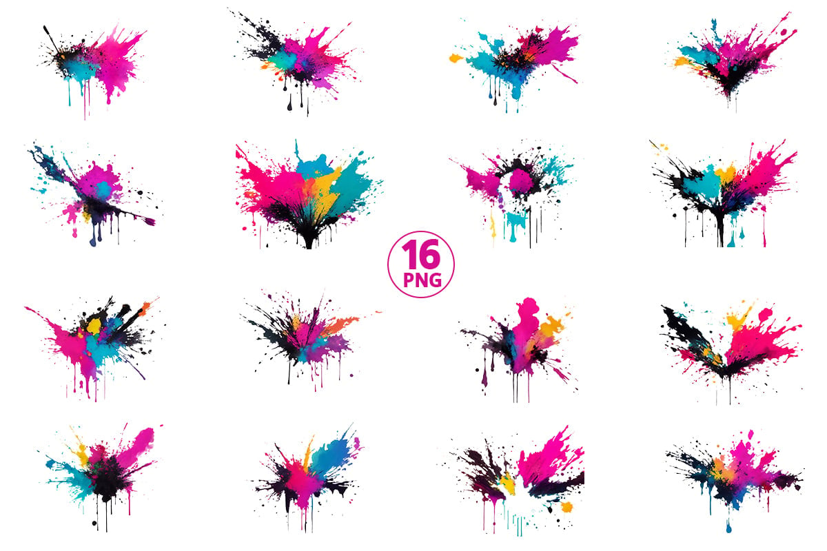 Kit Graphique #349930 Couleurful claboussure Divers Modles Web - Logo template Preview