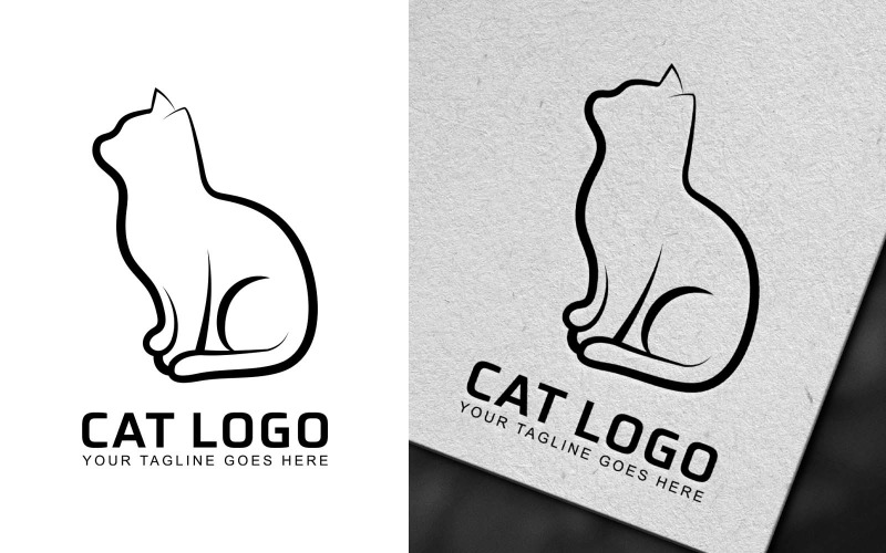 Brand Cat Logo Design - Brand Identity Logo Template