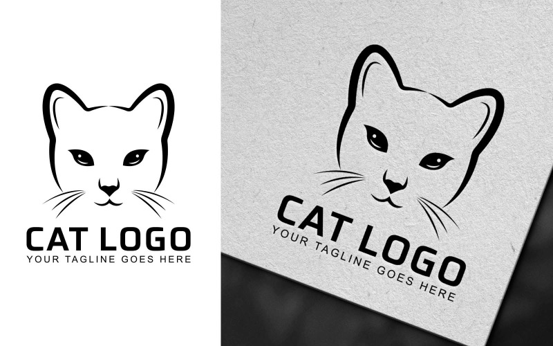 Creative Cat Logo Design - Brand Identity Logo Template