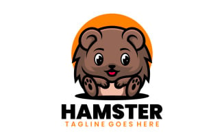 Hamster Mascot Cartoon Logo Design