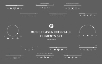 Music Player Interface Elements Set