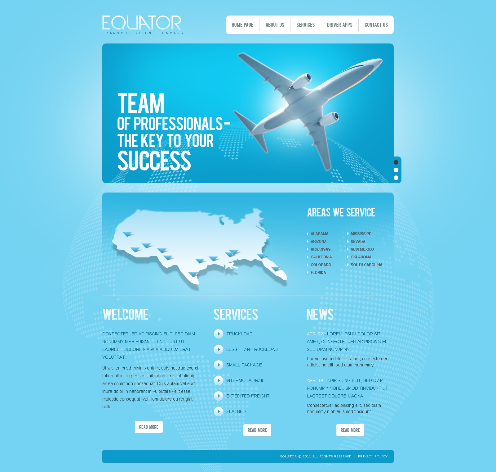 airline website template