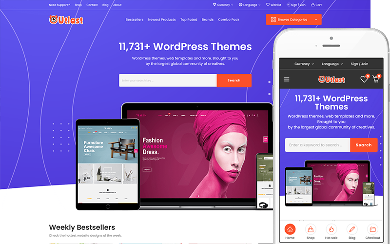 Outlast - Digital Marketplace WooCommerce WordPress Theme