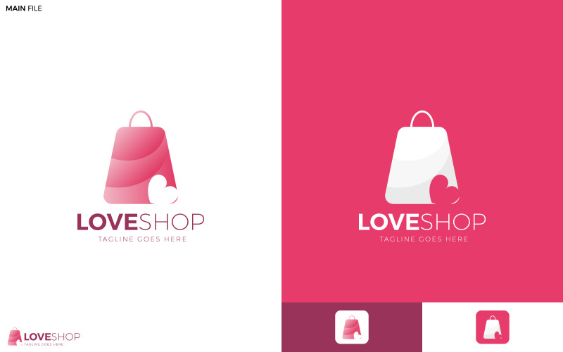 Branding Love Logo presentation, logo, logo design Logo Template