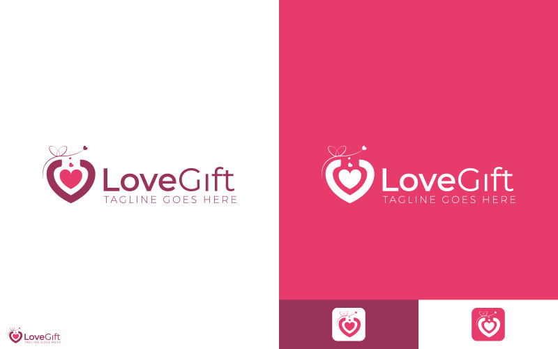 Branding Love Logo presentation, logo Logo Template