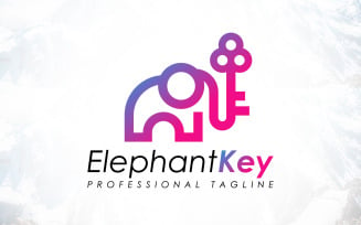 Creative Elephant Key Logo Design