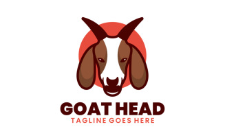 Goat Head Simple Mascot Logo 1