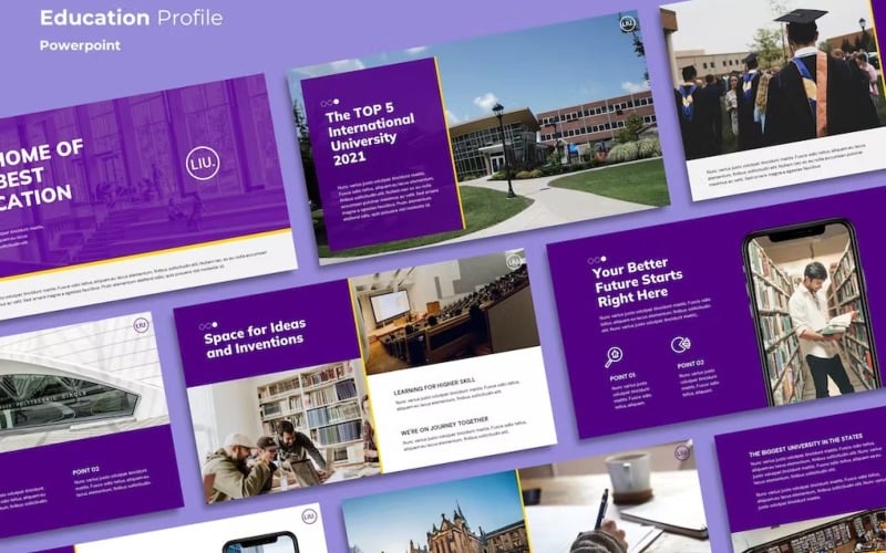 Losare - Education Profile Powerpoint PowerPoint Template