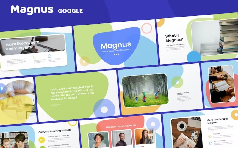 Magnus - Home Schooling Template Google slides Google Slide