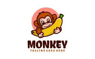 Monkey Mascot Cartoon Logo 4