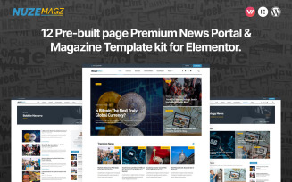 NUZEMagz - Premium News Portal & Magazine Elementor Template kit