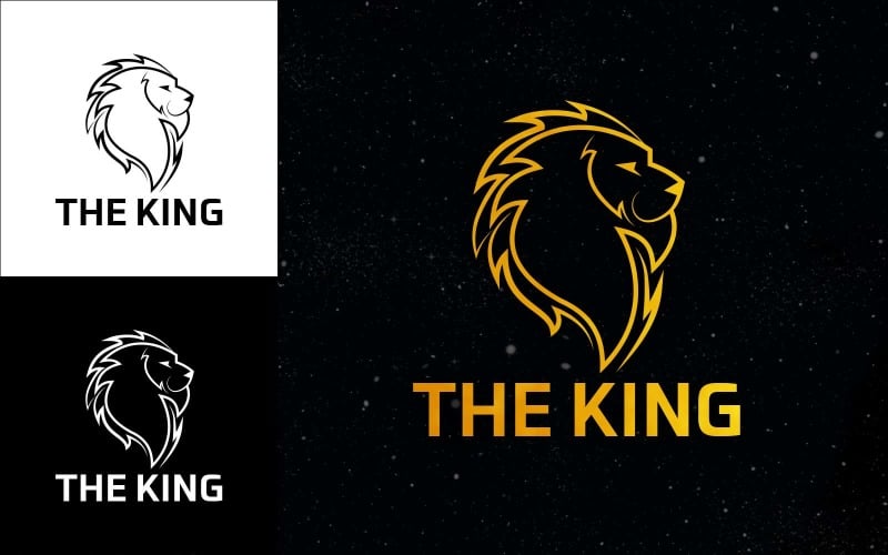 The King Lion Logo Design - Brand Identity Logo Template