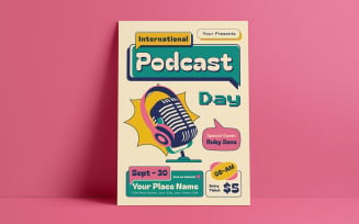 World Podcast Day Flyer Template