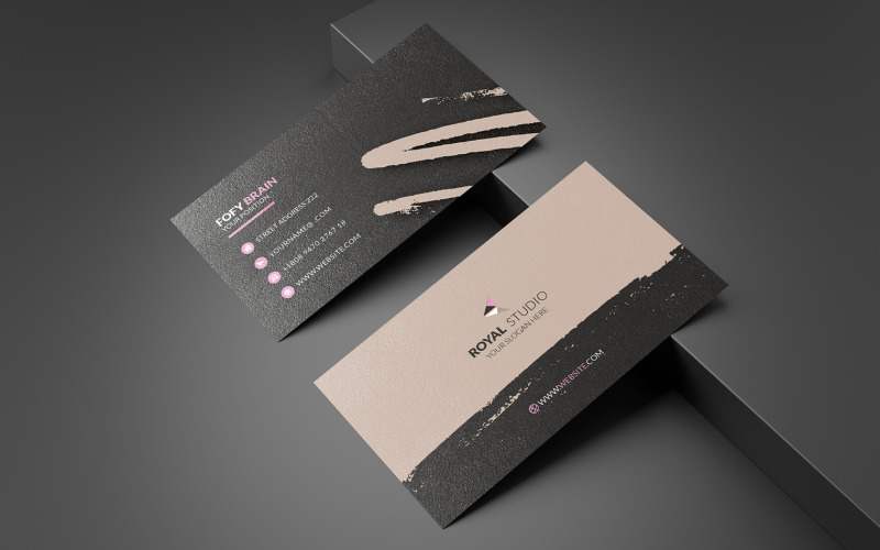 Business Card Template _ Multifaceted Corporate Identity