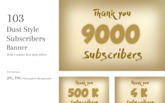 Dust Style Subscribers Banner Design Set 6
