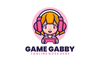 Game Gabby Mascot Cartoon Logo