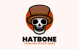 Hat Bone Mascot Cartoon Logo